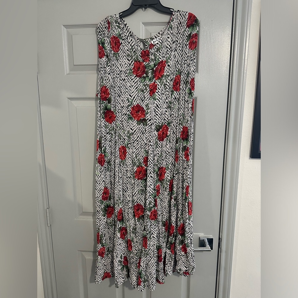 Vintage Floral Swing Dress